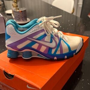 Nike Kids Sneakers - White, Blue, and Purple